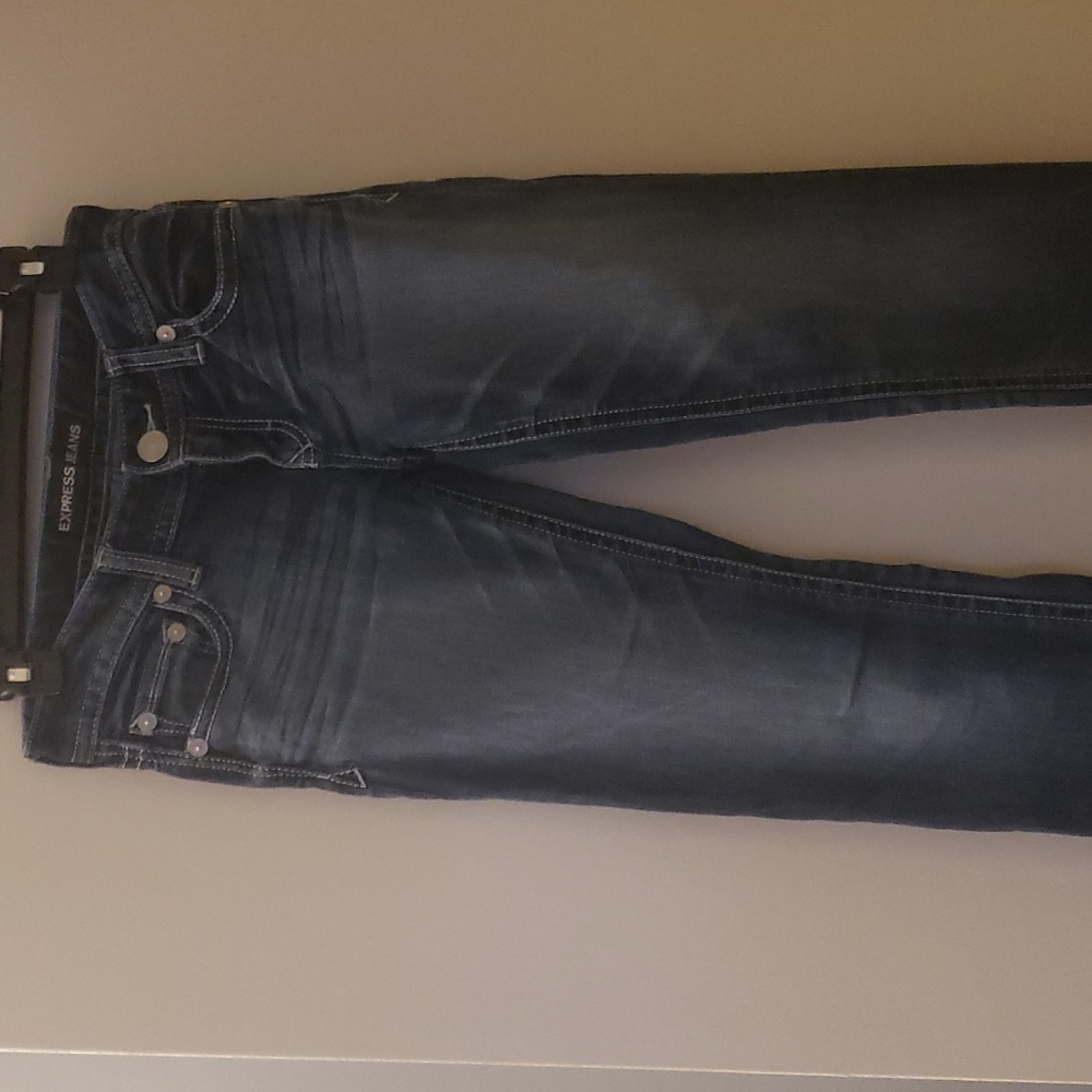 Express jeans Stella fit skinny low-rise, dark faded wash size 2